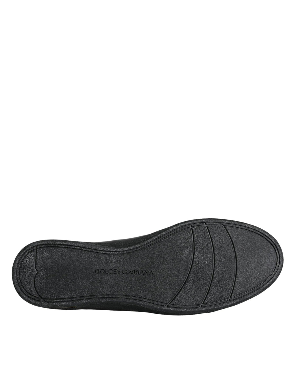 Dolce & Gabbana Black Gold Leather Classic Sneakers Shoes by Dolce & Gabbana