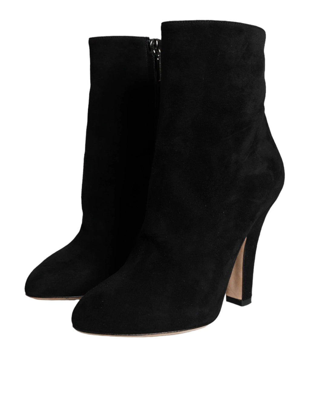 Dolce & Gabbana Black Suede Leather Mid Calf Boots Shoes by Dolce & Gabbana