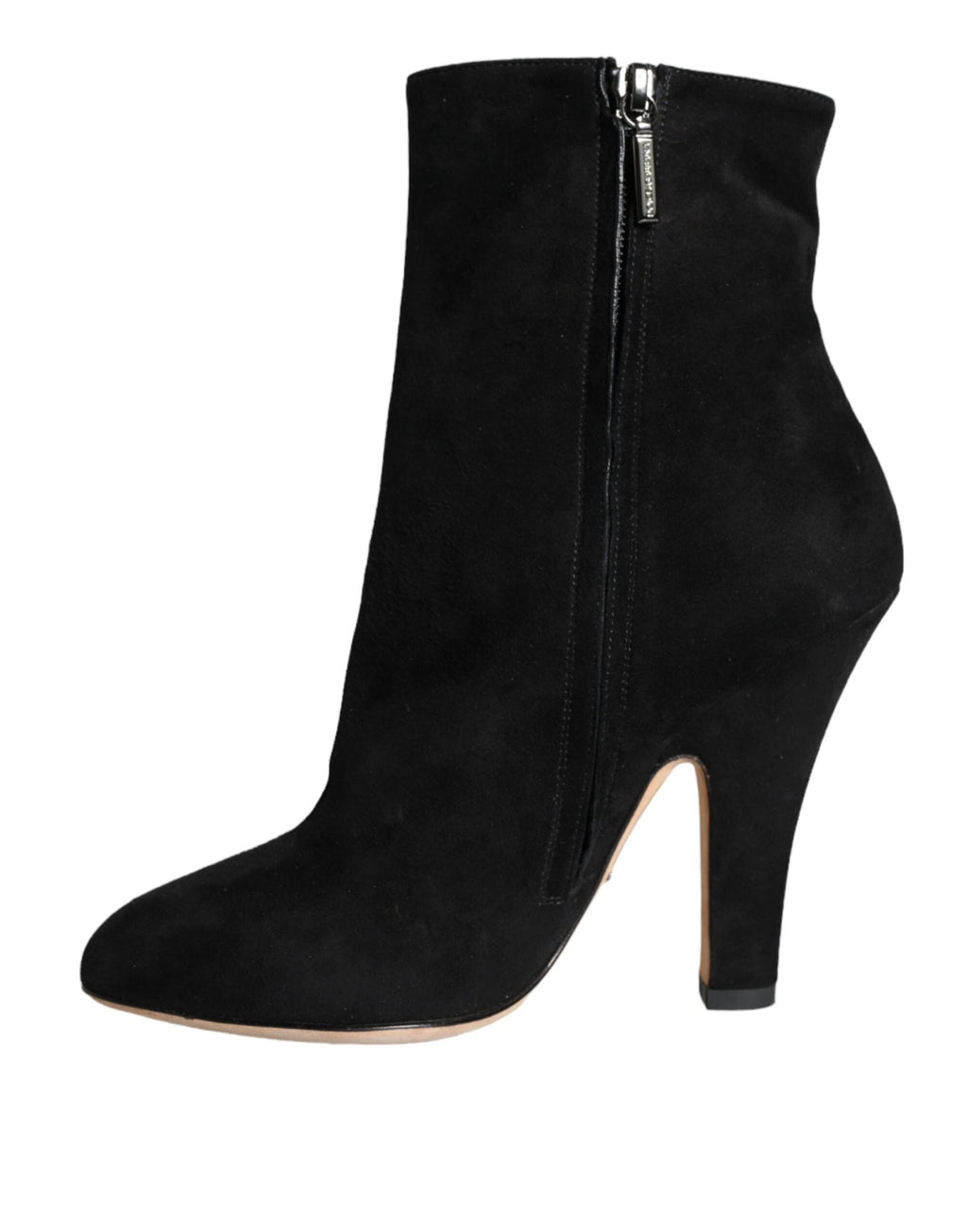 Dolce & Gabbana Black Suede Leather Mid Calf Boots Shoes by Dolce & Gabbana