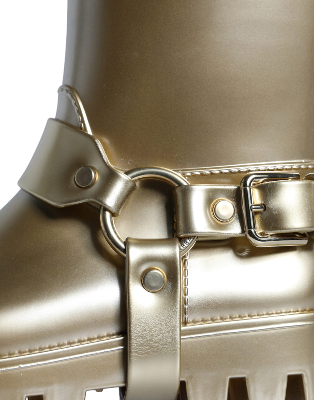Dolce & Gabbana Metallic Gold Rubber PVC Rain Boots Shoes by Dolce & Gabbana