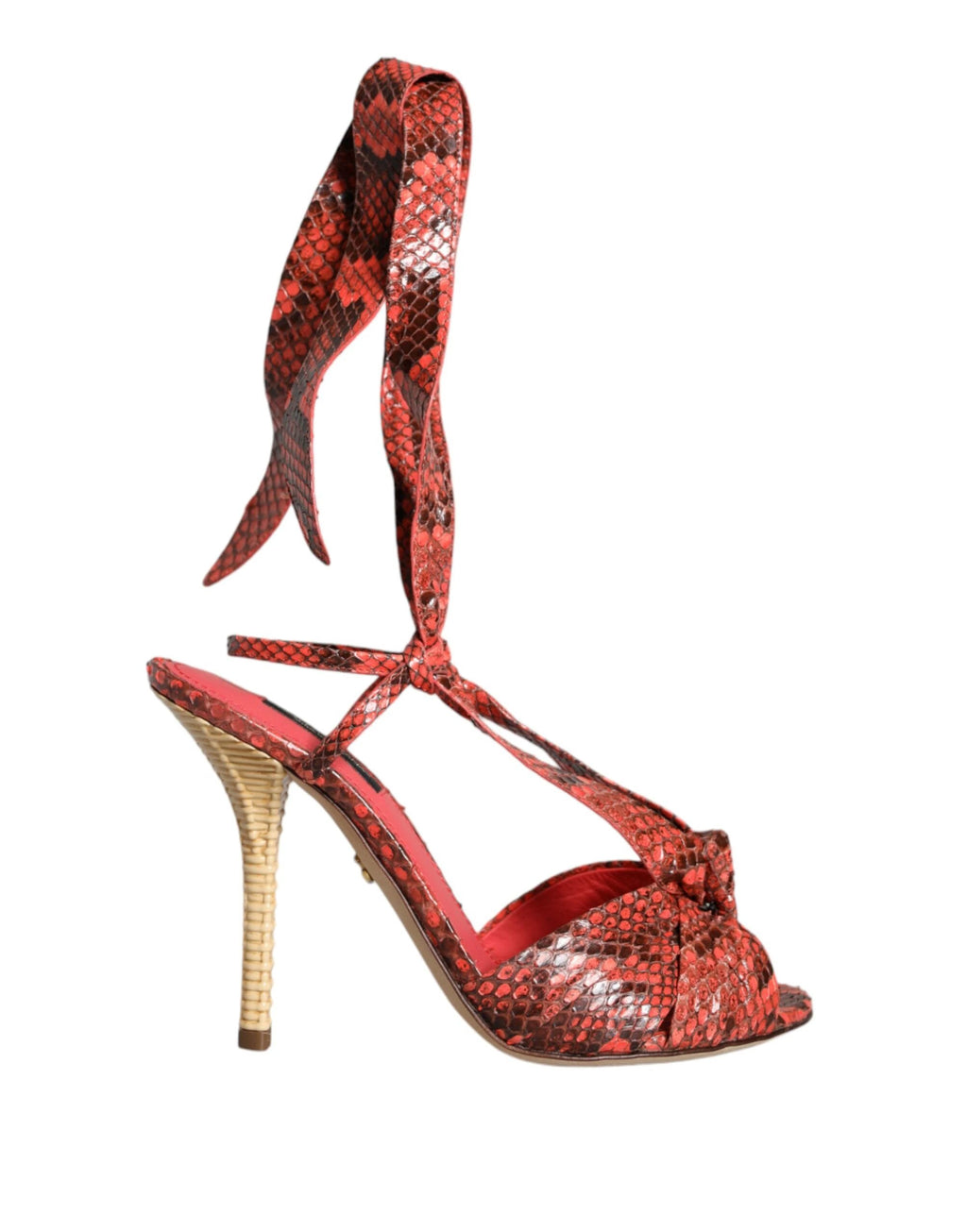 Dolce & Gabbana Coral Exotic Leather Heels Sandals Shoes by Dolce & Gabbana
