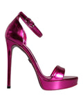 Dolce & Gabbana Fuchsia KEIRA Heels Ankle Strap Sandals Shoes by Dolce & Gabbana