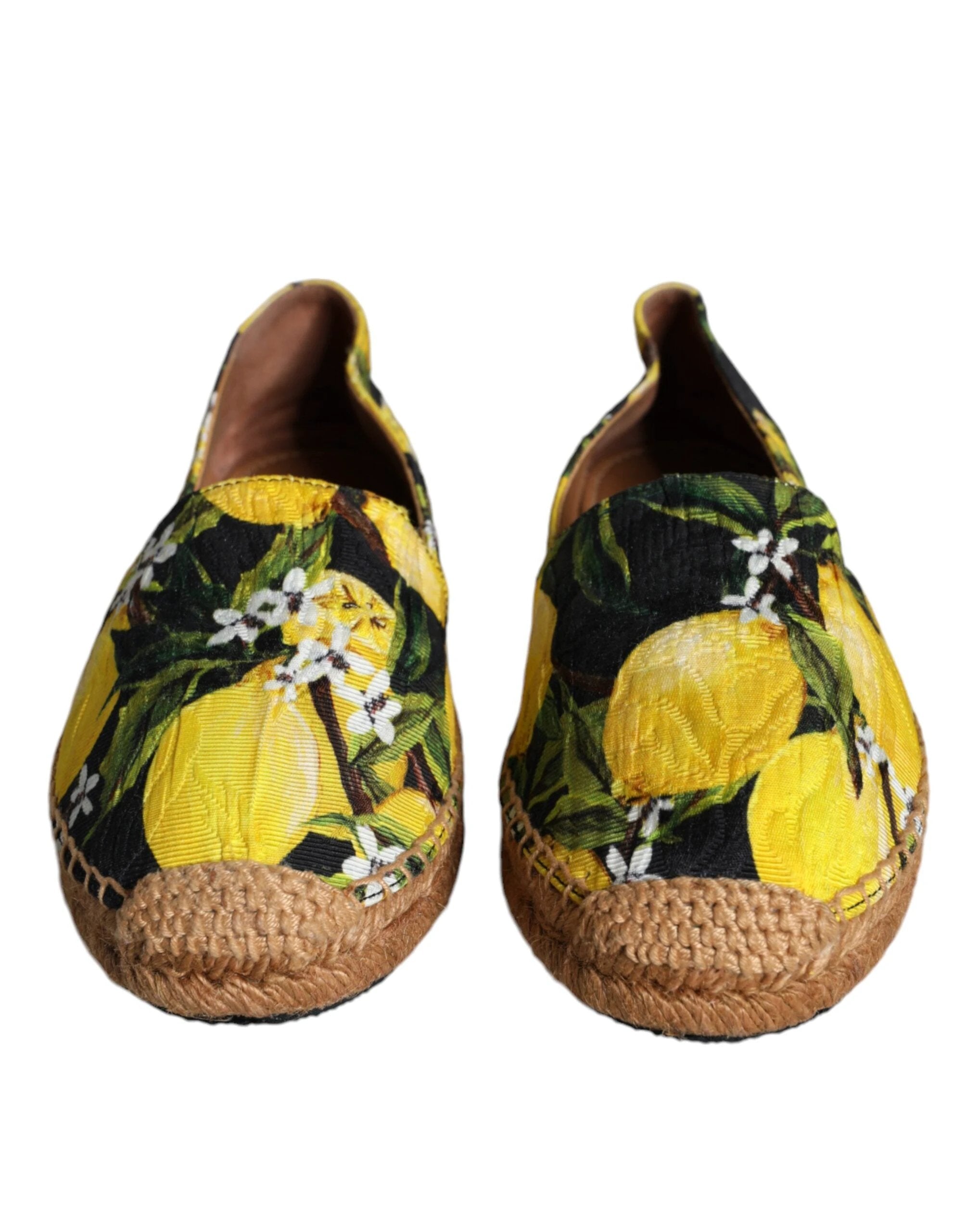 Dolce & Gabbana Multicolor Lemon Slip On Espadrilles Shoes by Dolce & Gabbana