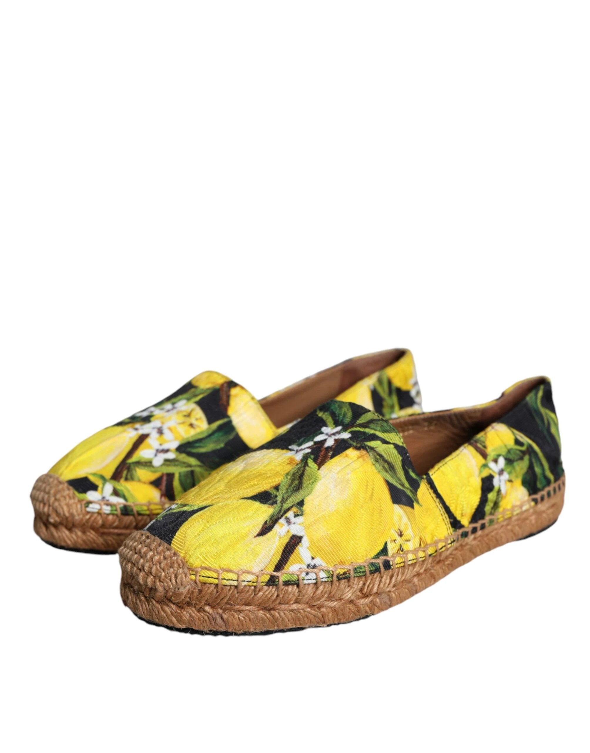 Dolce & Gabbana Multicolor Lemon Slip On Espadrilles Shoes by Dolce & Gabbana