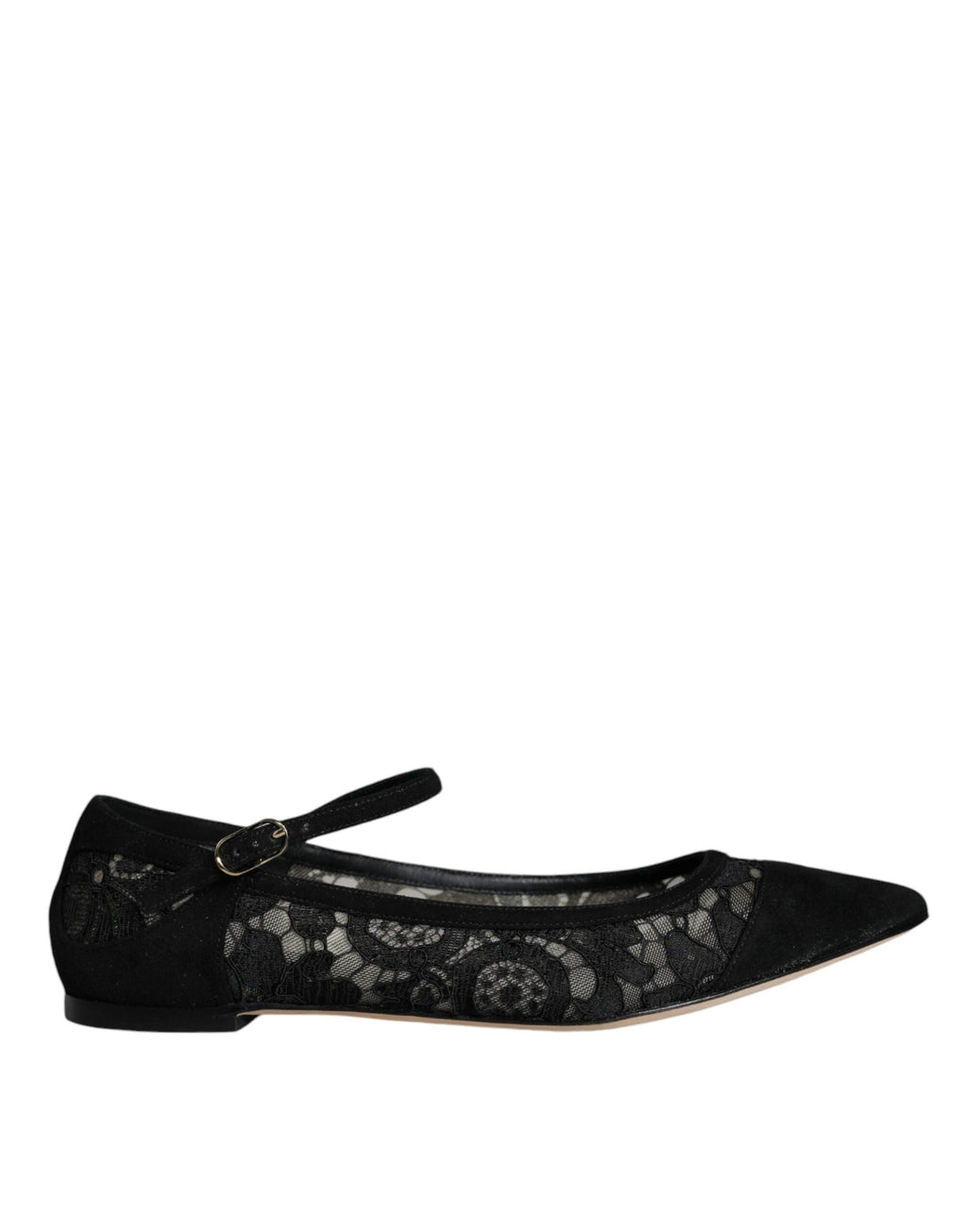 Dolce & Gabbana Black Taormina Lace Bellucci Flats Shoes by Dolce & Gabbana