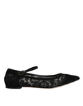 Dolce & Gabbana Black Taormina Lace Bellucci Flats Shoes by Dolce & Gabbana