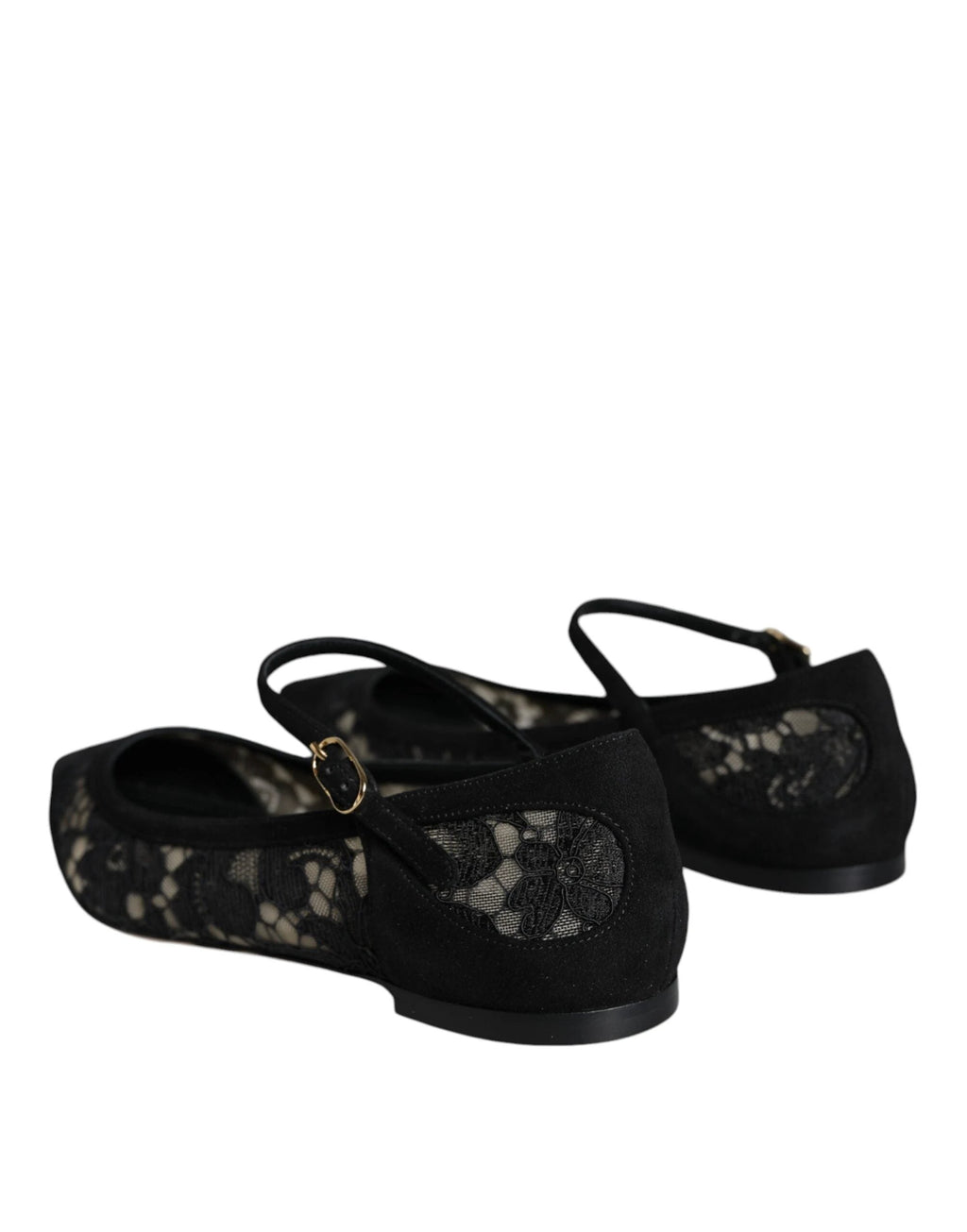 Dolce & Gabbana Black Taormina Lace Bellucci Flats Shoes by Dolce & Gabbana