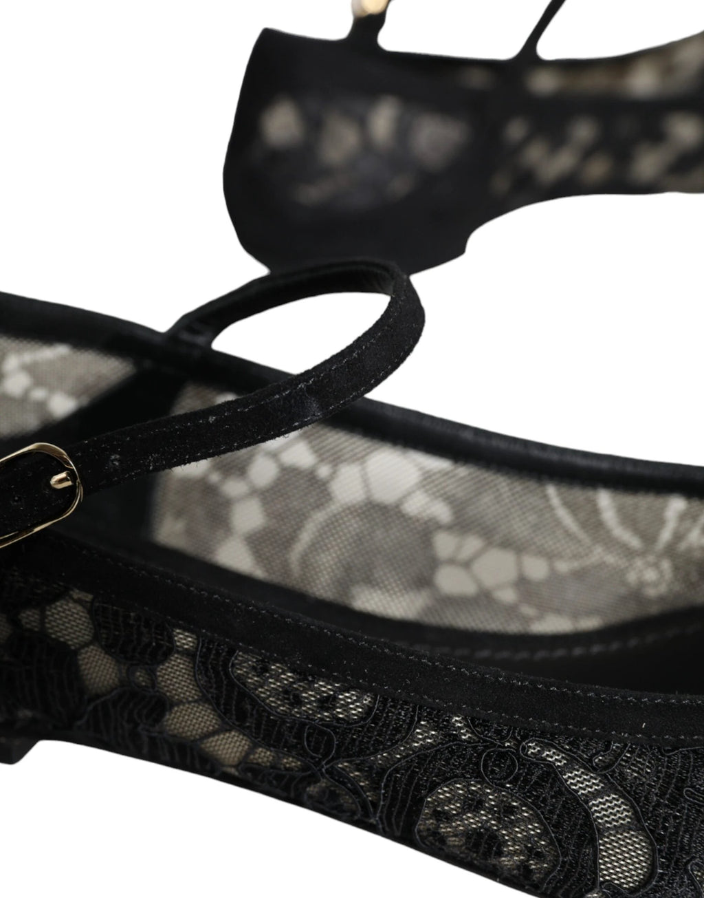 Dolce & Gabbana Black Taormina Lace Bellucci Flats Shoes by Dolce & Gabbana