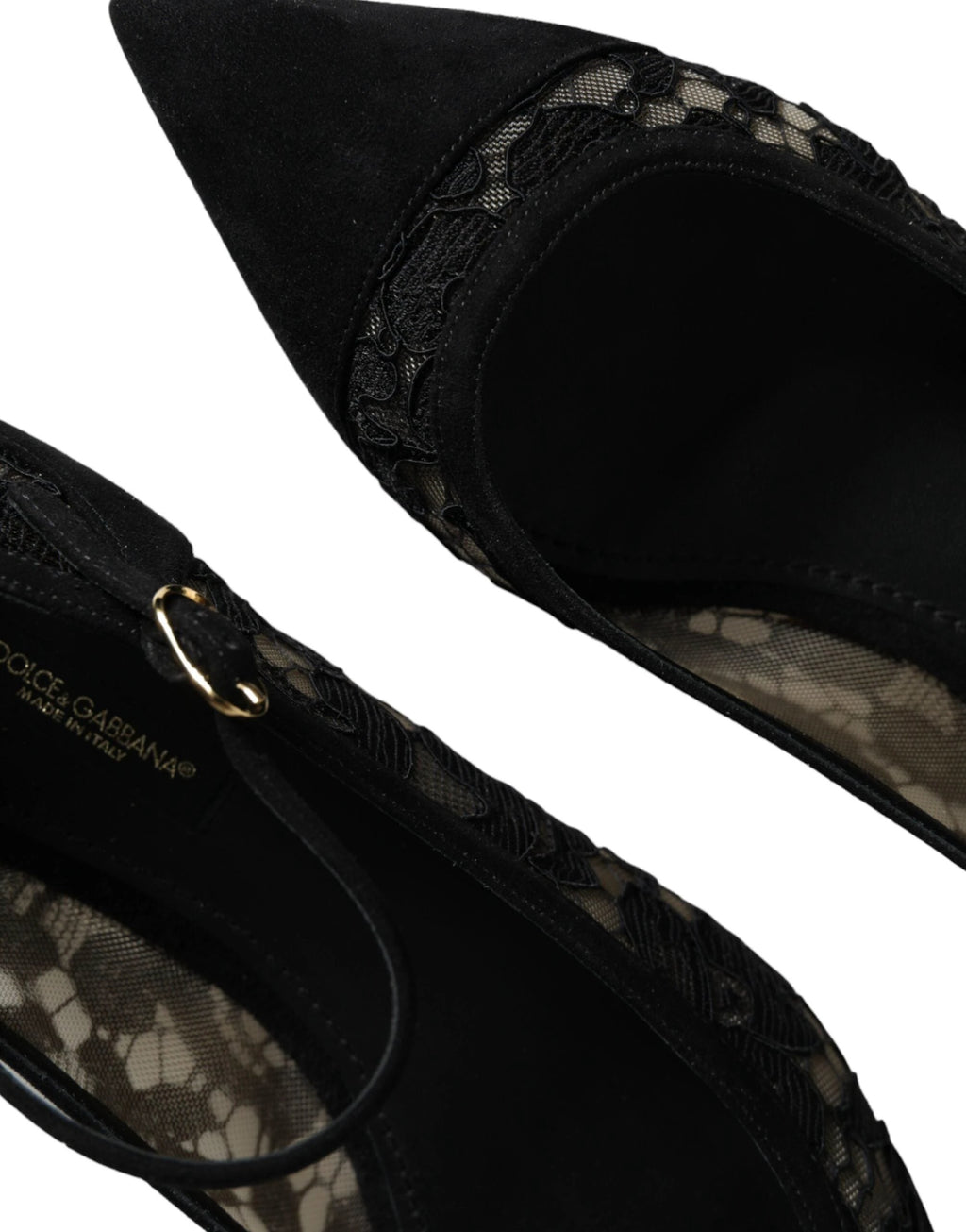 Dolce & Gabbana Black Taormina Lace Bellucci Flats Shoes by Dolce & Gabbana