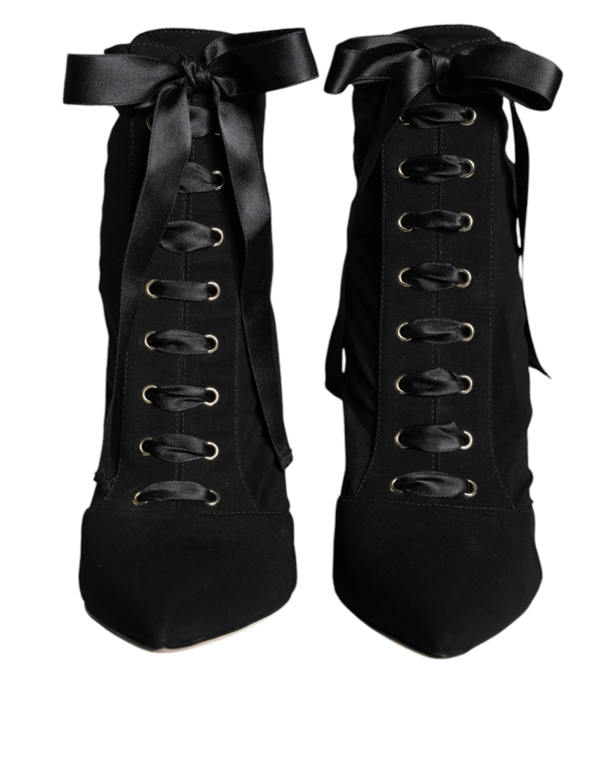 Dolce & Gabbana Black Jersey Stretch Ankle Booties Shoes by Dolce & Gabbana