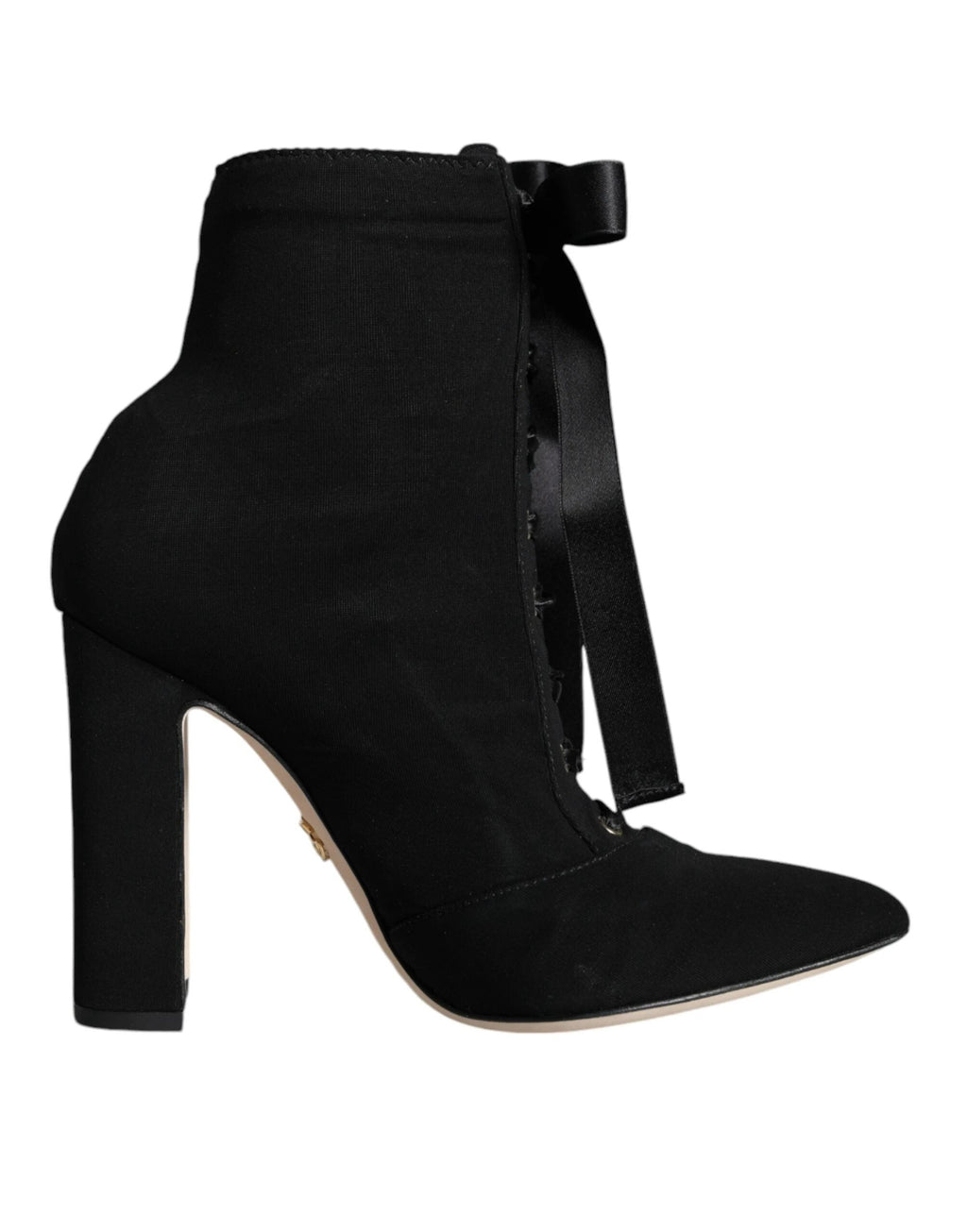 Dolce & Gabbana Black Jersey Stretch Ankle Booties Shoes by Dolce & Gabbana