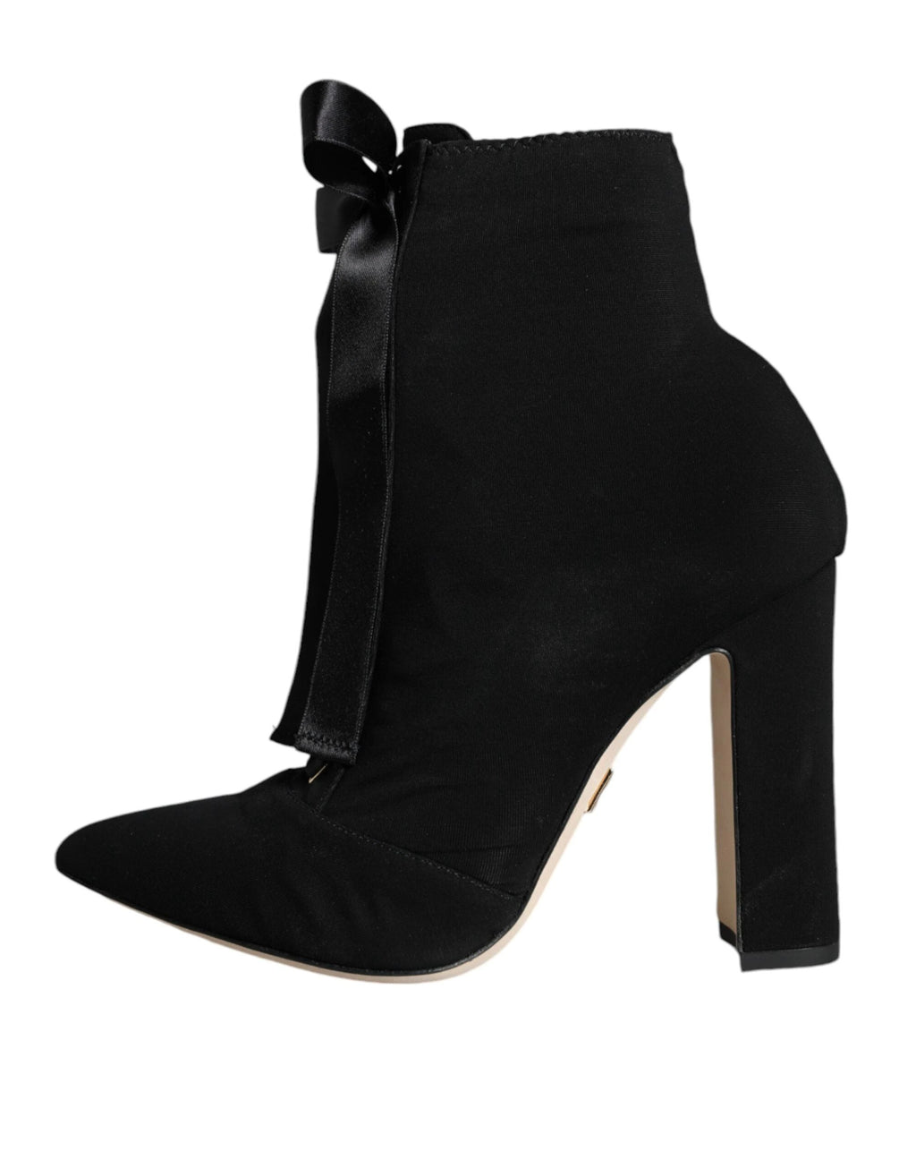 Dolce & Gabbana Black Jersey Stretch Ankle Booties Shoes by Dolce & Gabbana