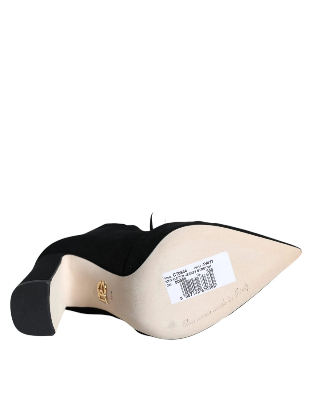 Dolce & Gabbana Black Jersey Stretch Ankle Booties Shoes by Dolce & Gabbana