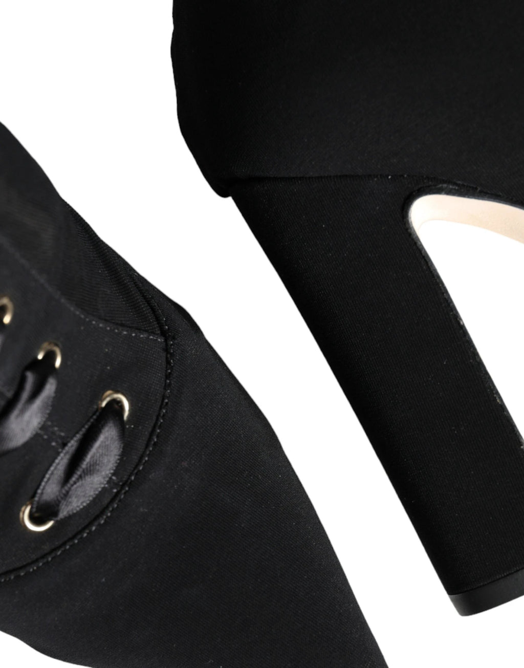 Dolce & Gabbana Black Jersey Stretch Ankle Booties Shoes by Dolce & Gabbana