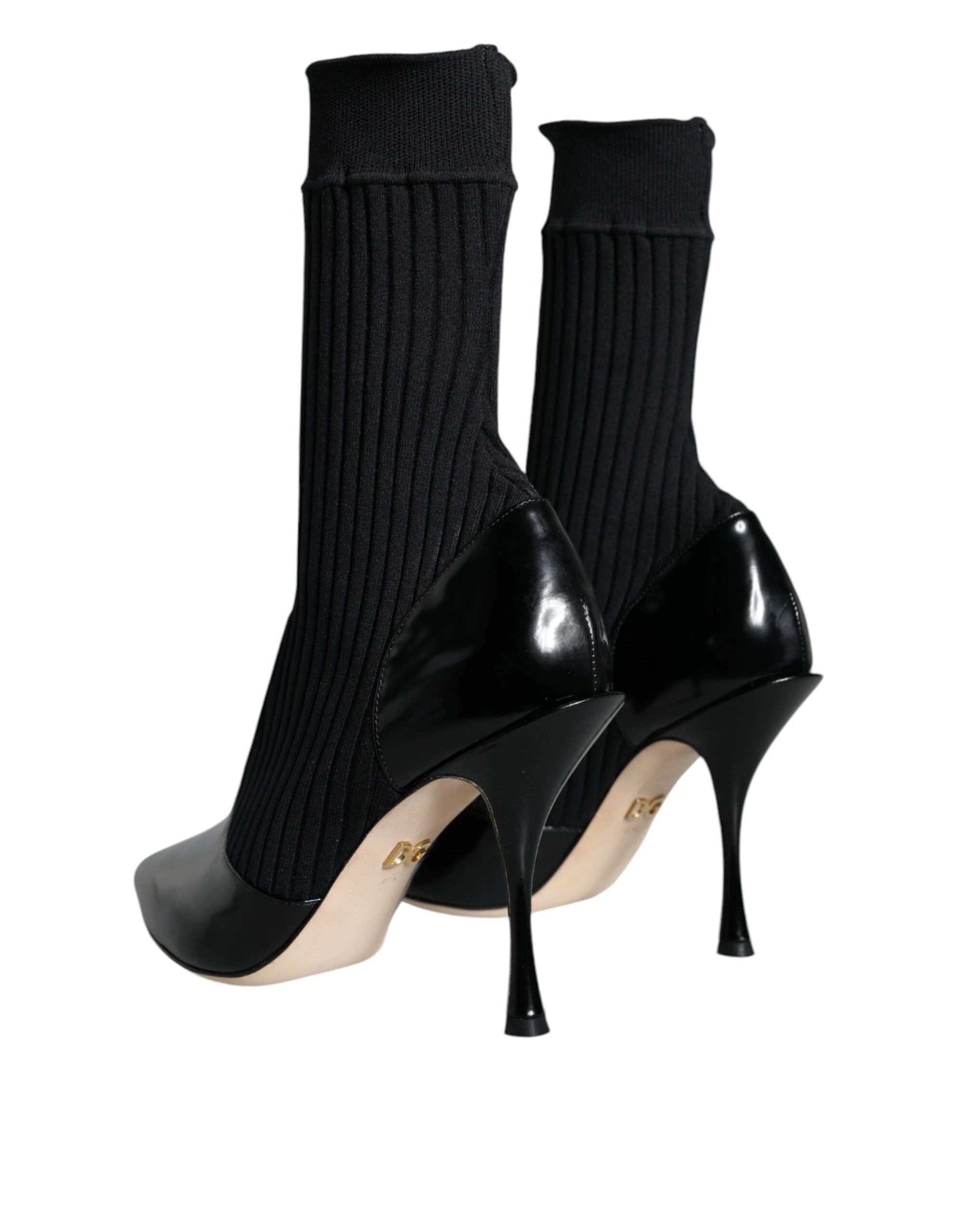 Dolce & Gabbana Black Stretch Stilettos Booties Socks Shoes by Dolce & Gabbana