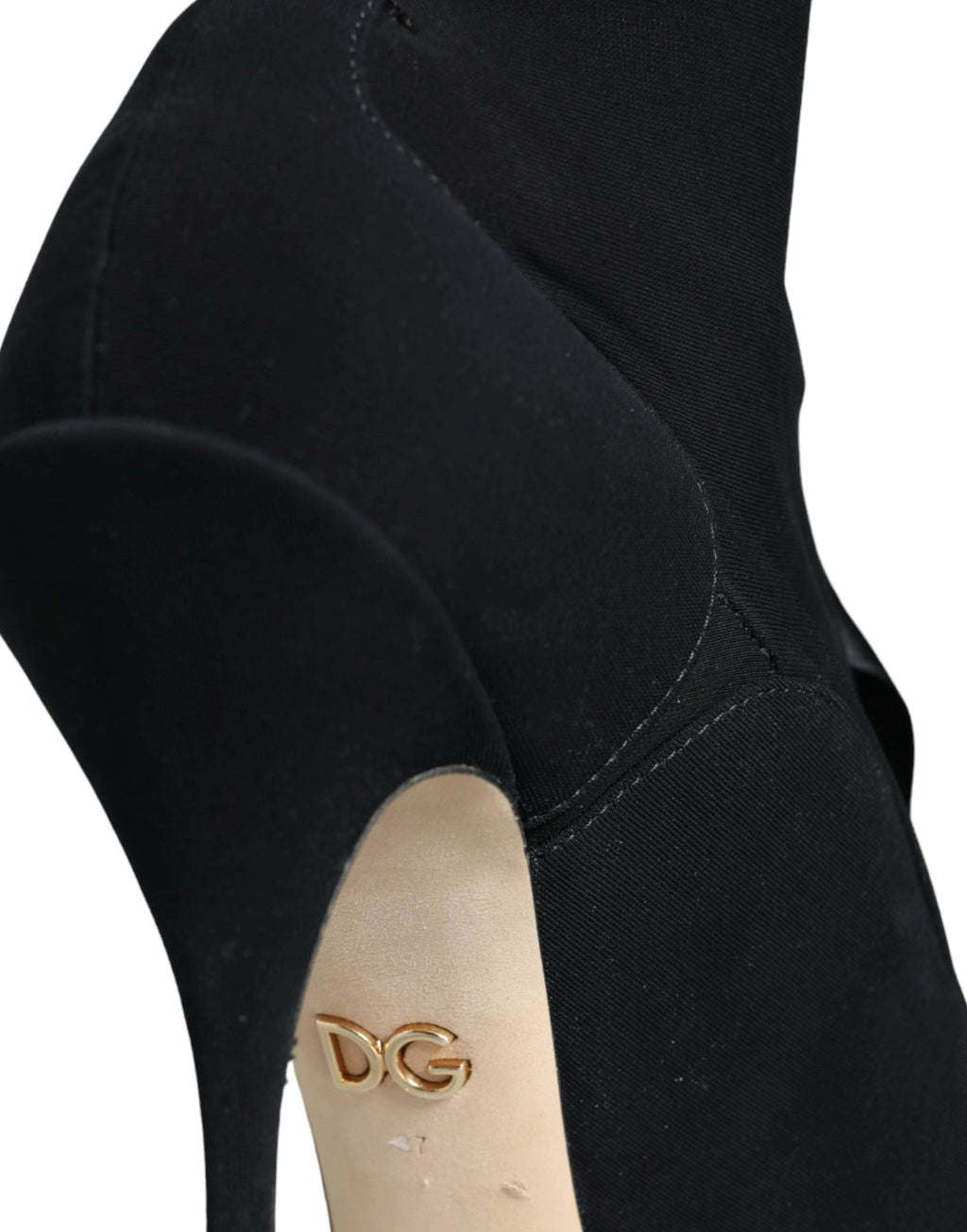 Dolce & Gabbana Black Stiletto Heels Mid Calf Boots Shoes by Dolce & Gabbana