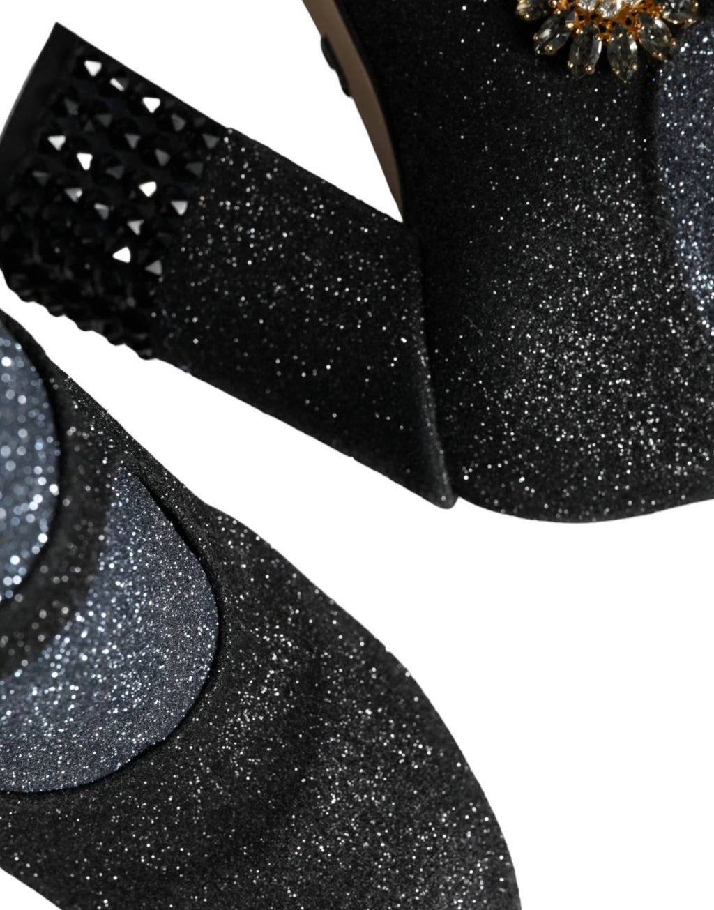 Dolce & Gabbana Black Crystal Mary Janes Booties Shoes by Dolce & Gabbana