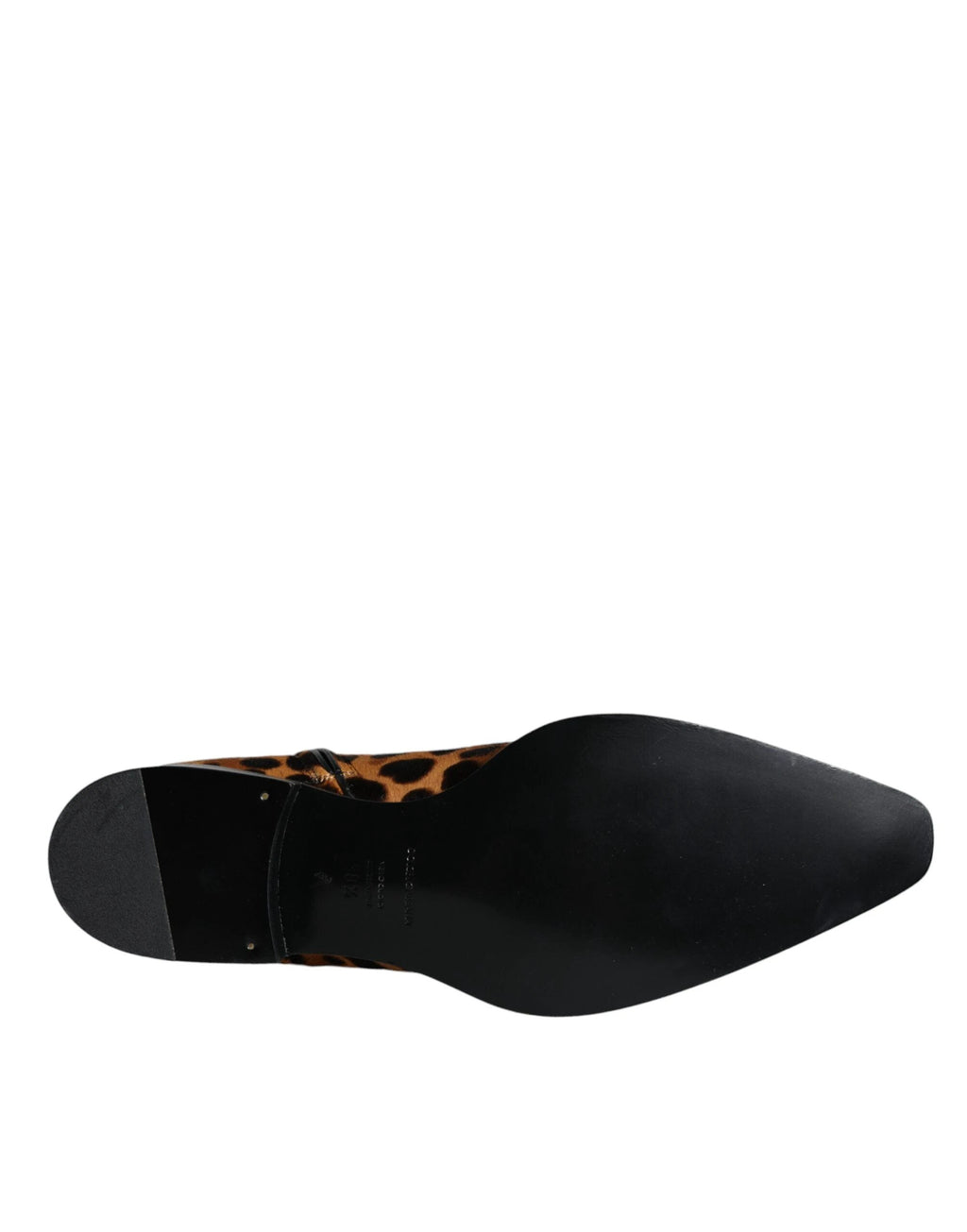 Dolce & Gabbana Brown Leopard Calf Fur Ankle Boots Shoes by Dolce & Gabbana