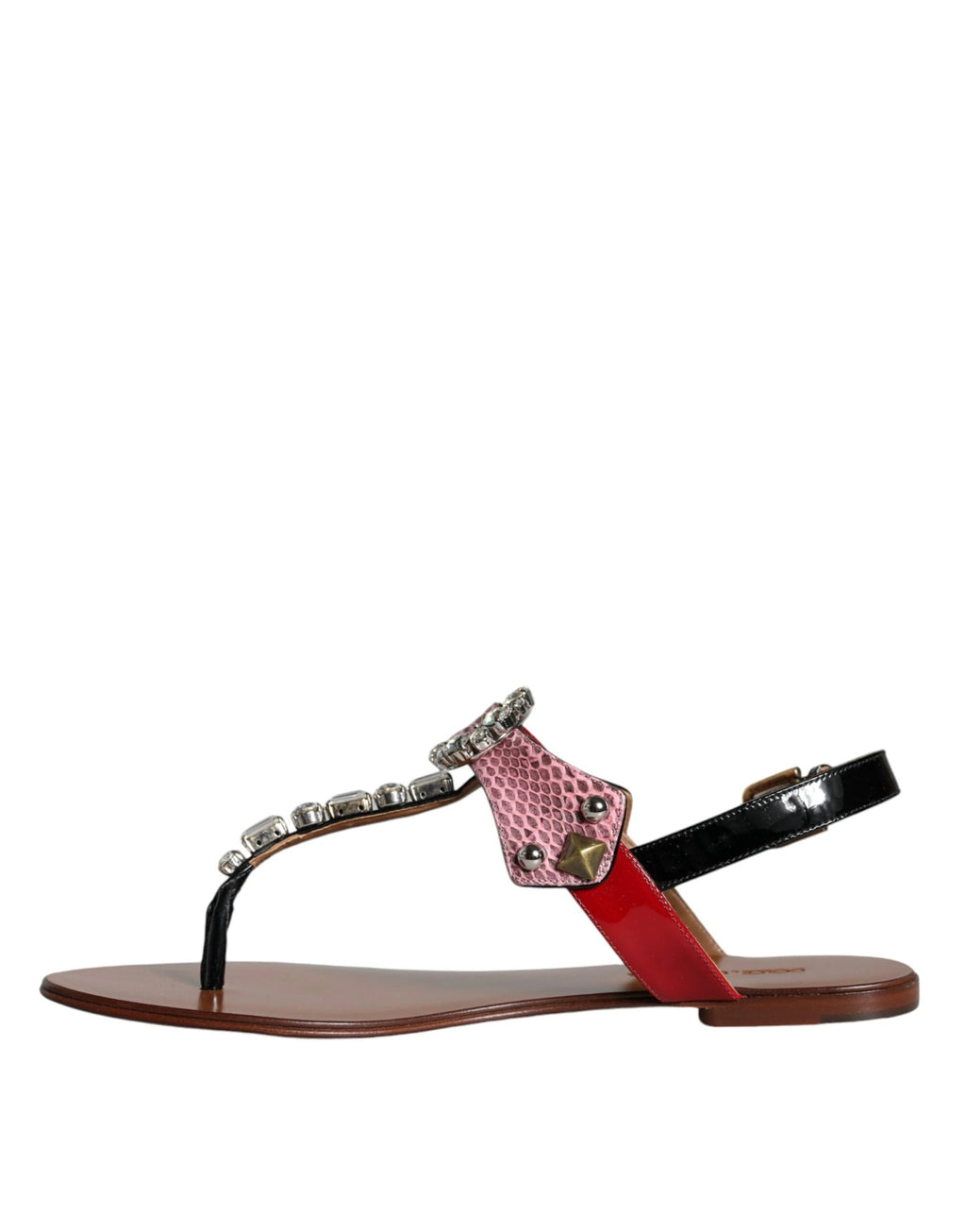 Dolce & Gabbana Multicolor Crystal Sandals Flip Flops Shoes by Dolce & Gabbana