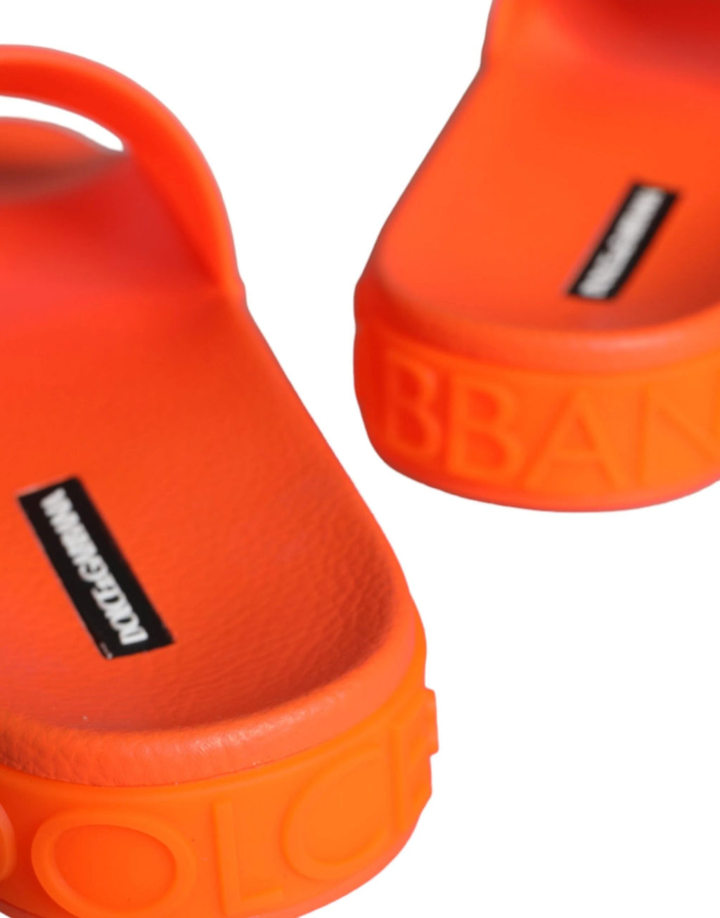 Dolce & Gabbana Orange Rubber Slides Sandals Beachwear Shoes by Dolce & Gabbana