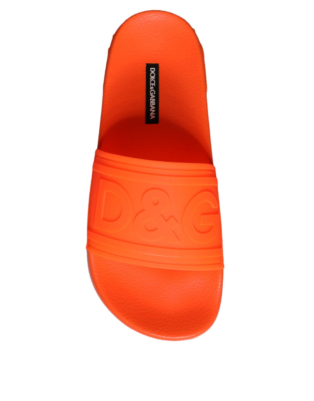 Dolce & Gabbana Orange Rubber Slides Sandals Beachwear Shoes by Dolce & Gabbana