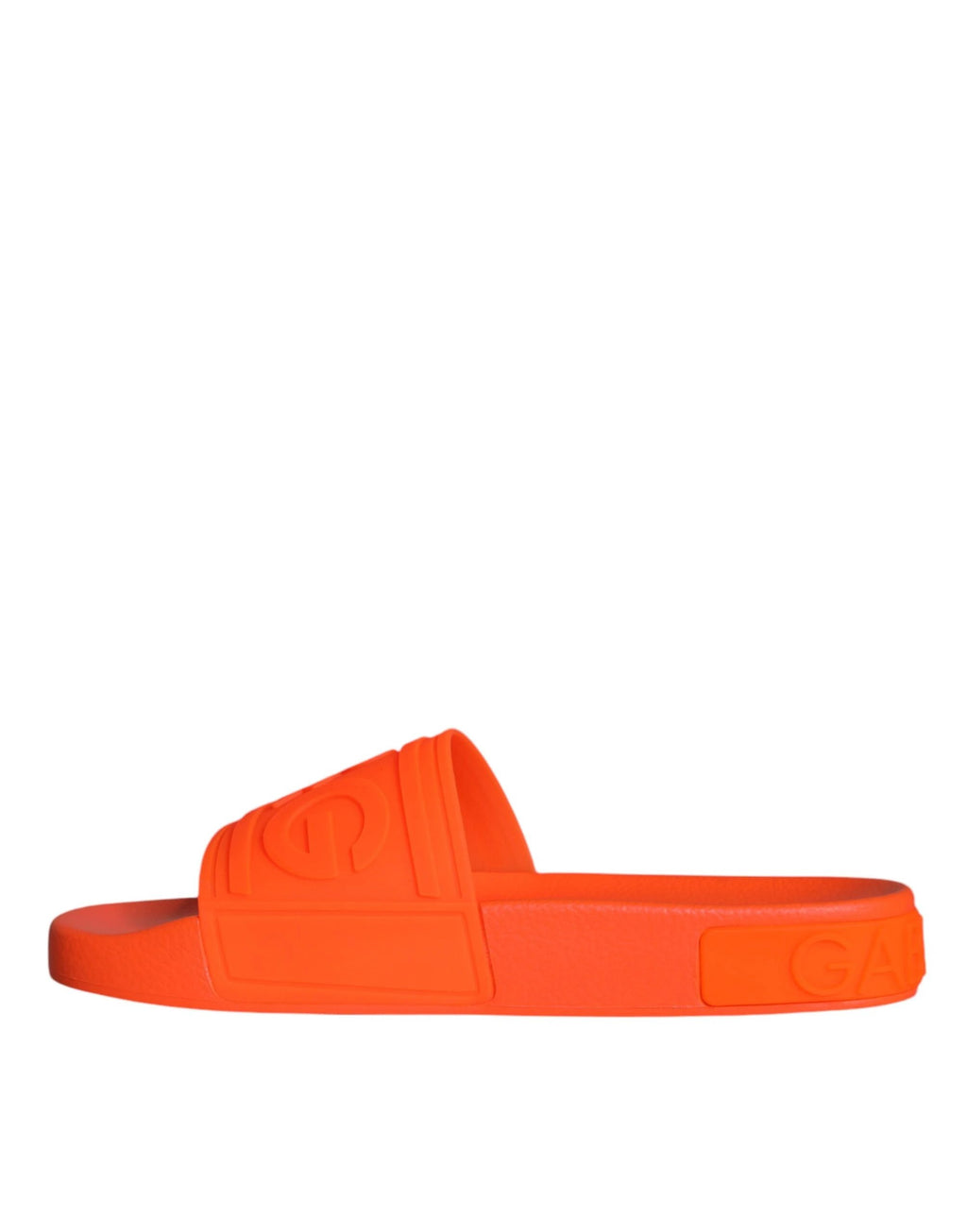 Dolce & Gabbana Orange Rubber Slides Sandals Beachwear Shoes by Dolce & Gabbana