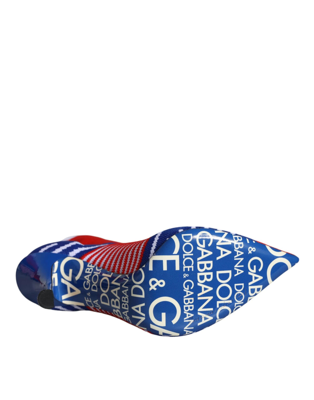 Dolce & Gabbana Red Blue Stretch Sock Style Ankle Boots Logo Shoes by Dolce & Gabbana
