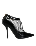 Dolce & Gabbana Black Mesh Patent Leather Heels Pumps Shoes by Dolce & Gabbana