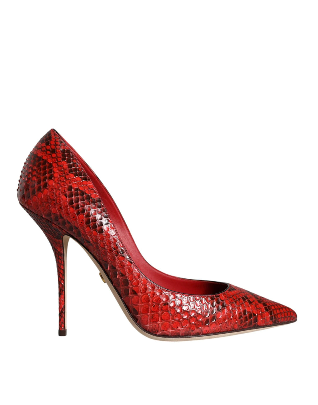Dolce & Gabbana Red Leather Stiletto High Heels Pumps Shoes by Dolce & Gabbana