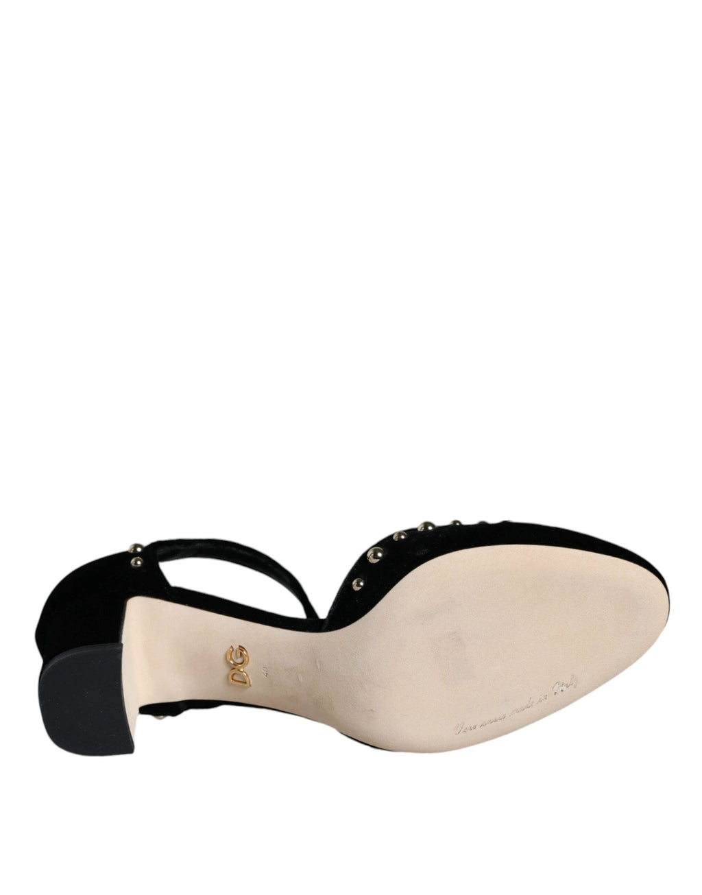 Dolce & Gabbana Black Velvet Roses Ankle Strap Pumps Shoes by Dolce & Gabbana