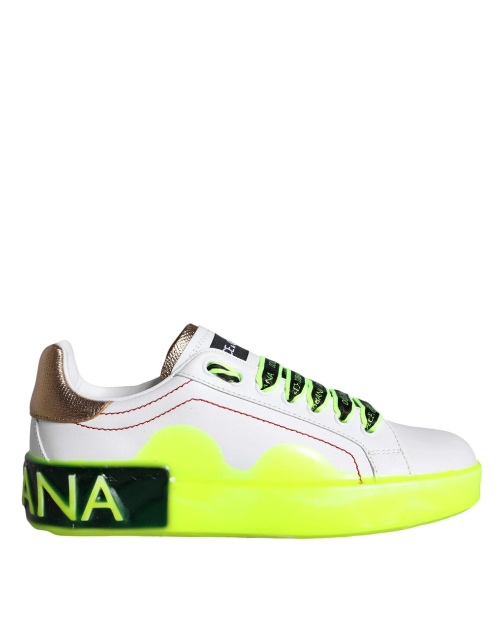 Dolce & Gabbana White Leather Portofino Low Top Sneakers Shoes by Dolce & Gabbana