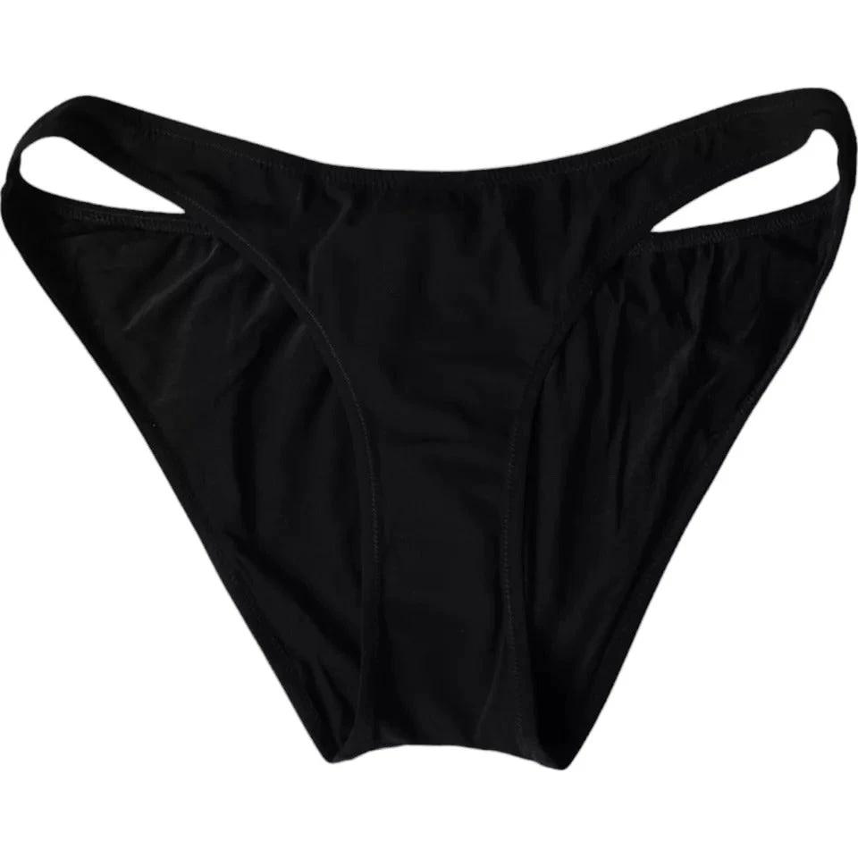 Dolce & Gabbana Black Nylon Swimwear Beachwear Bottom Bikini by Dolce & Gabbana