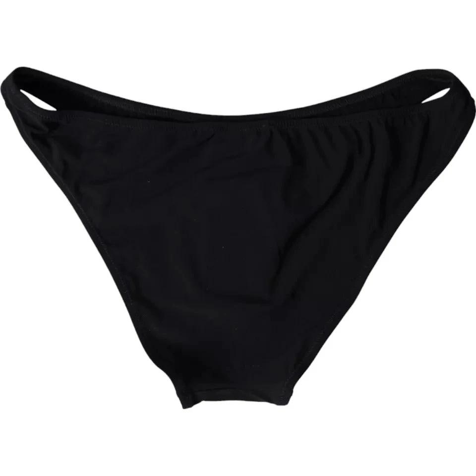 Dolce & Gabbana Black Nylon Swimwear Beachwear Bottom Bikini by Dolce & Gabbana