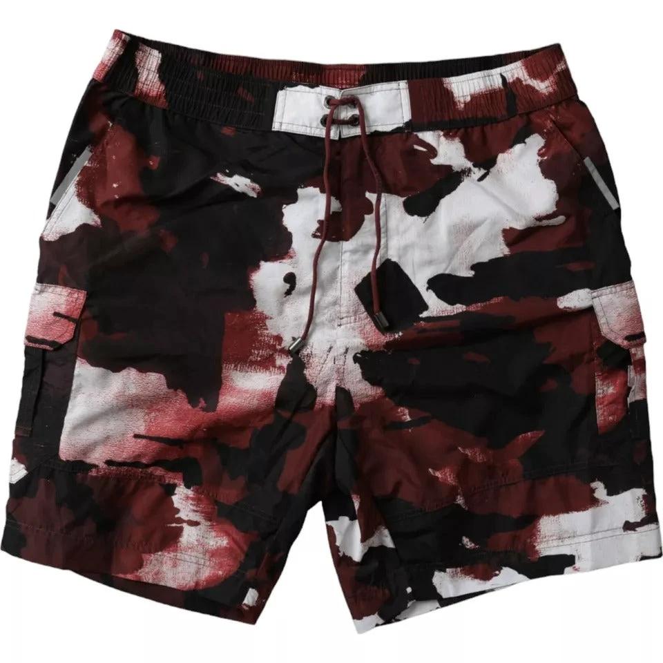 Dolce & Gabbana Multicolor Camouflage DG Logo Beachwear Shorts Swimwear by Dolce & Gabbana