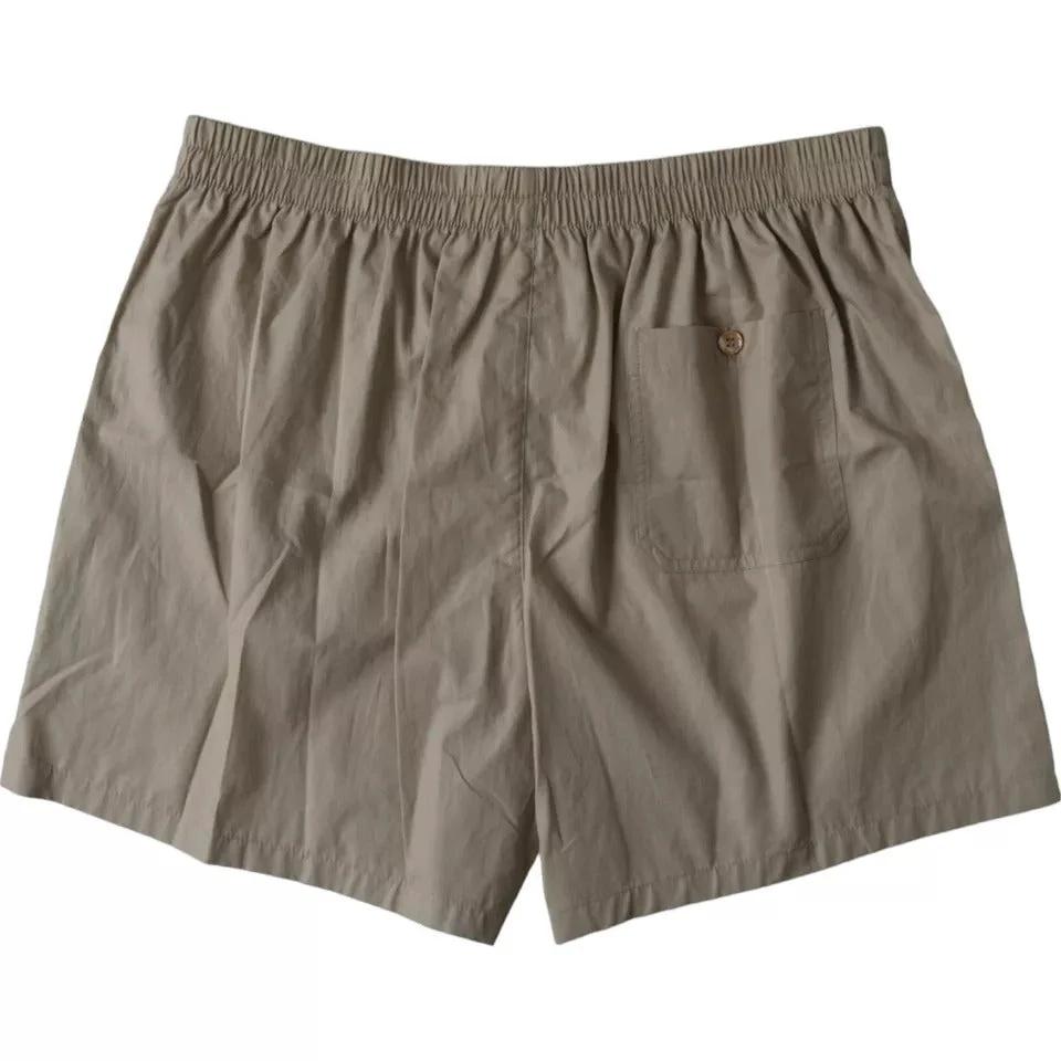 Dolce & Gabbana Brown Cotton Regular Boxer Shorts Underwear by Dolce & Gabbana