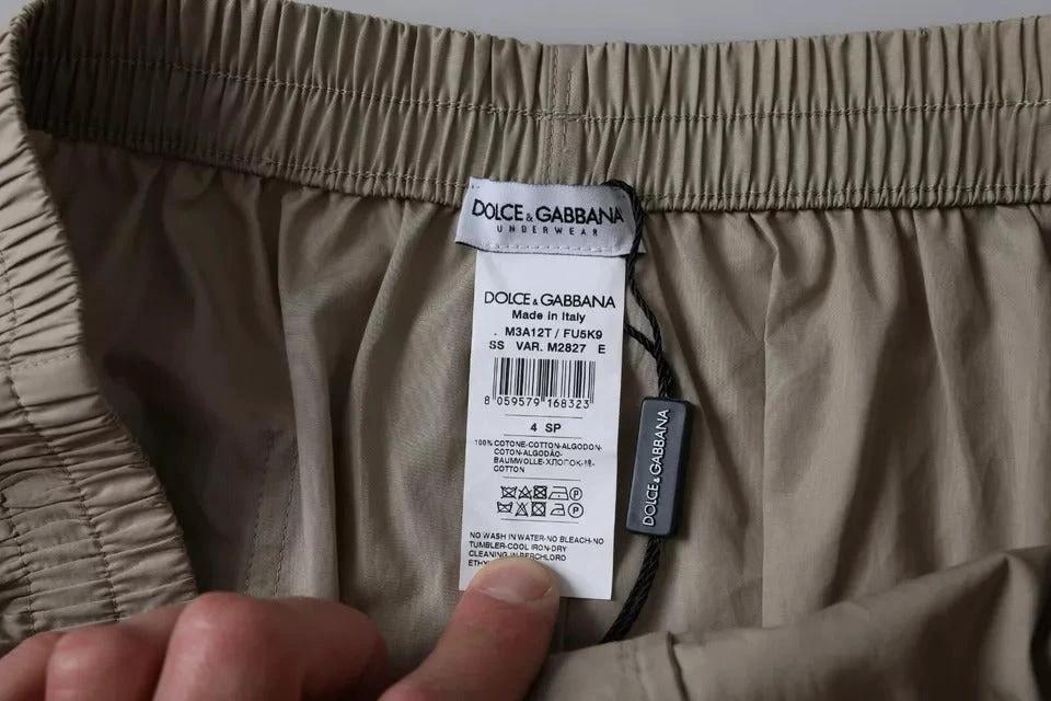 Dolce & Gabbana Brown Cotton Regular Boxer Shorts Underwear by Dolce & Gabbana