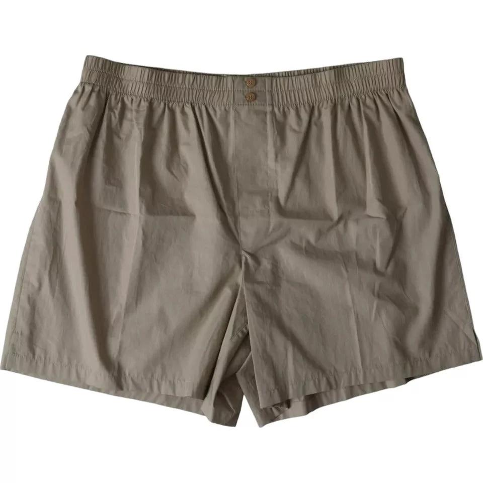 Dolce & Gabbana Brown Cotton Regular Boxer Shorts Underwear by Dolce & Gabbana