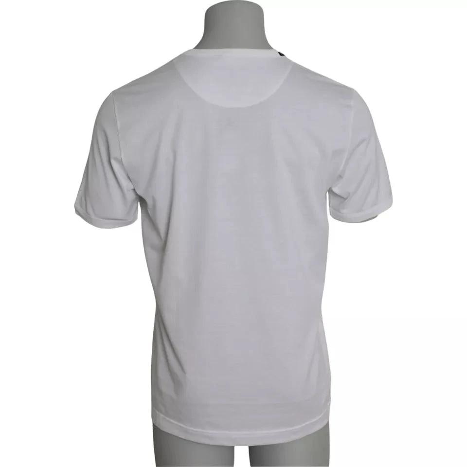 Dolce & Gabbana White Cotton Round Neck Short Sleeves T-shirt by Dolce & Gabbana