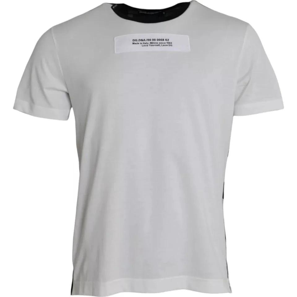 Dolce & Gabbana Black White Camouflage Round Neck T-shirt by Dolce & Gabbana