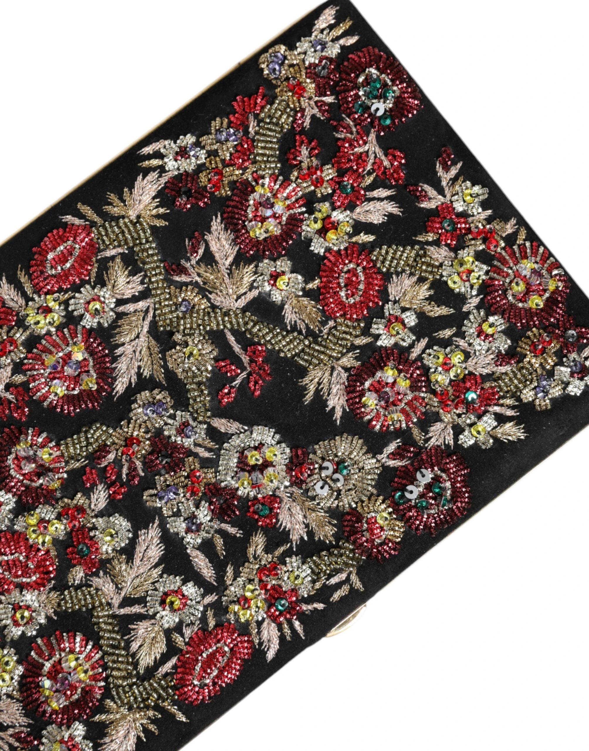 Dolce & Gabbana Multicolor Floral Gold Frame Clutch Evening Purse Bag by Dolce & Gabbana