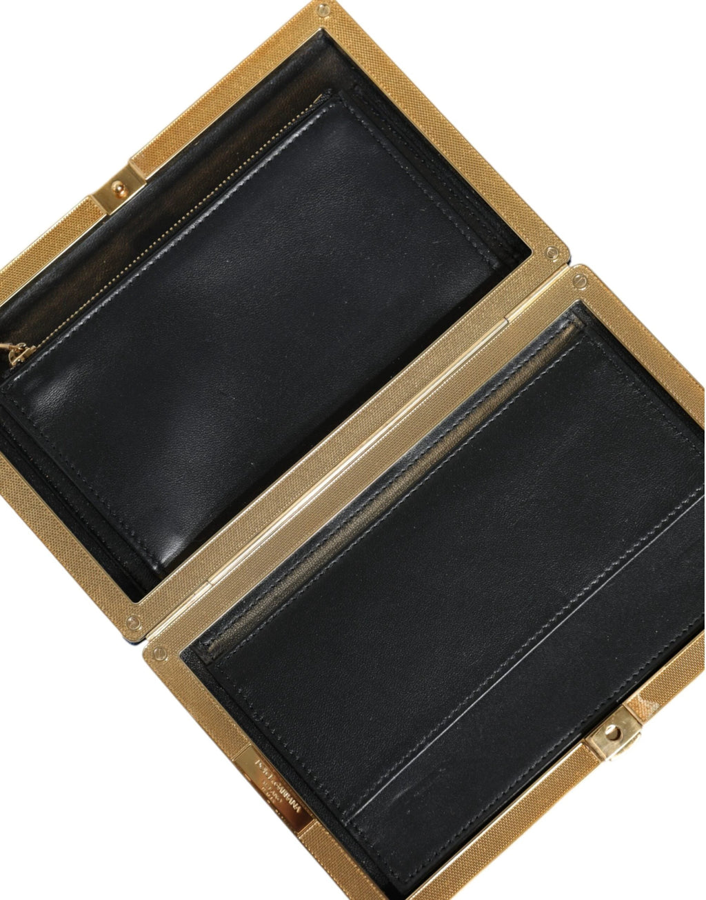Dolce & Gabbana Blue Velvet Gold Frame Clutch Evening Party Purse Bag by Dolce & Gabbana