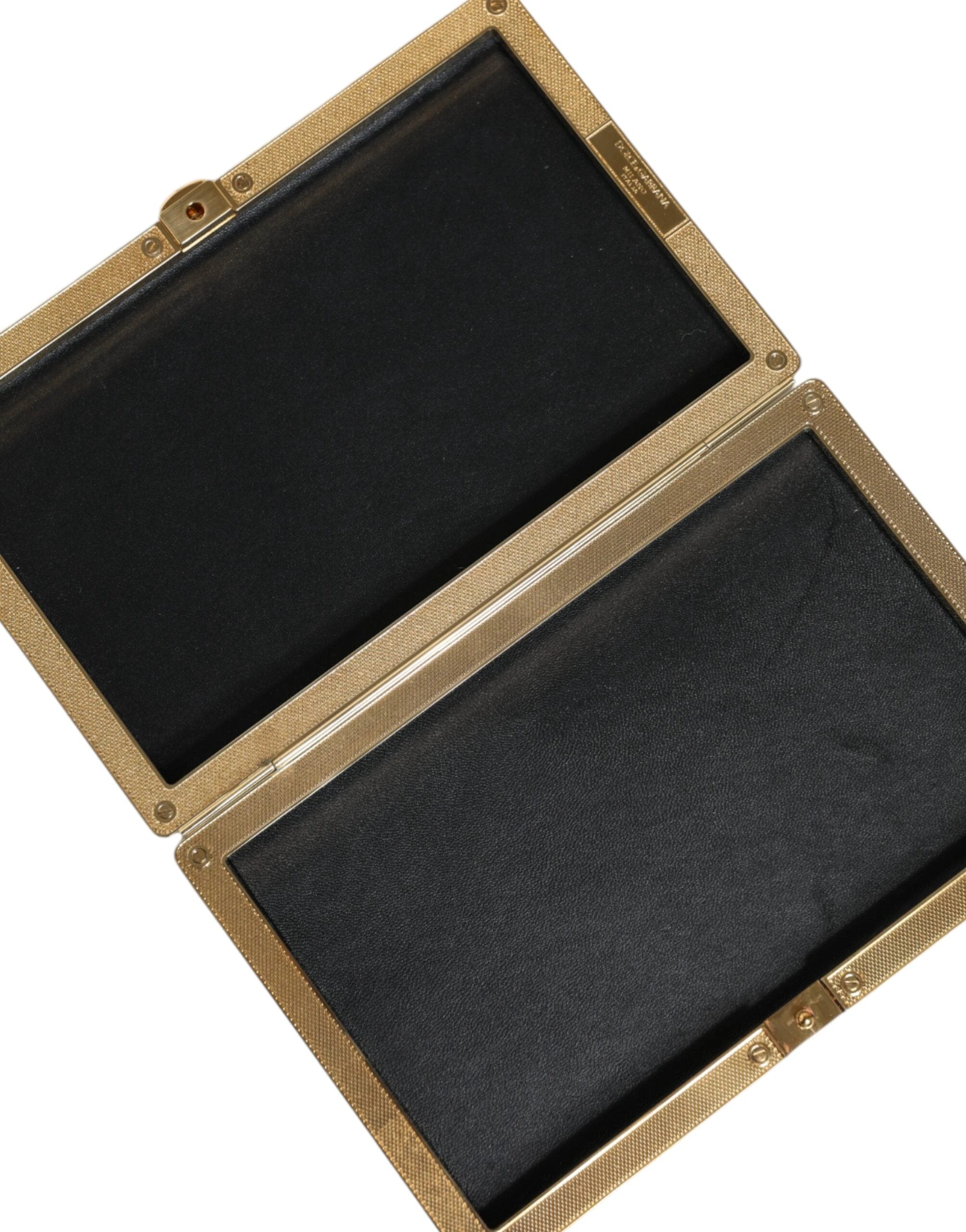 Dolce & Gabbana Gold Crystal Bifold Clutch Evening Party Women Purse Bag by Dolce & Gabbana