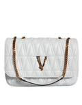 Versace White Mini Nappa Leather Crossbody Shoulder Bag by Versace