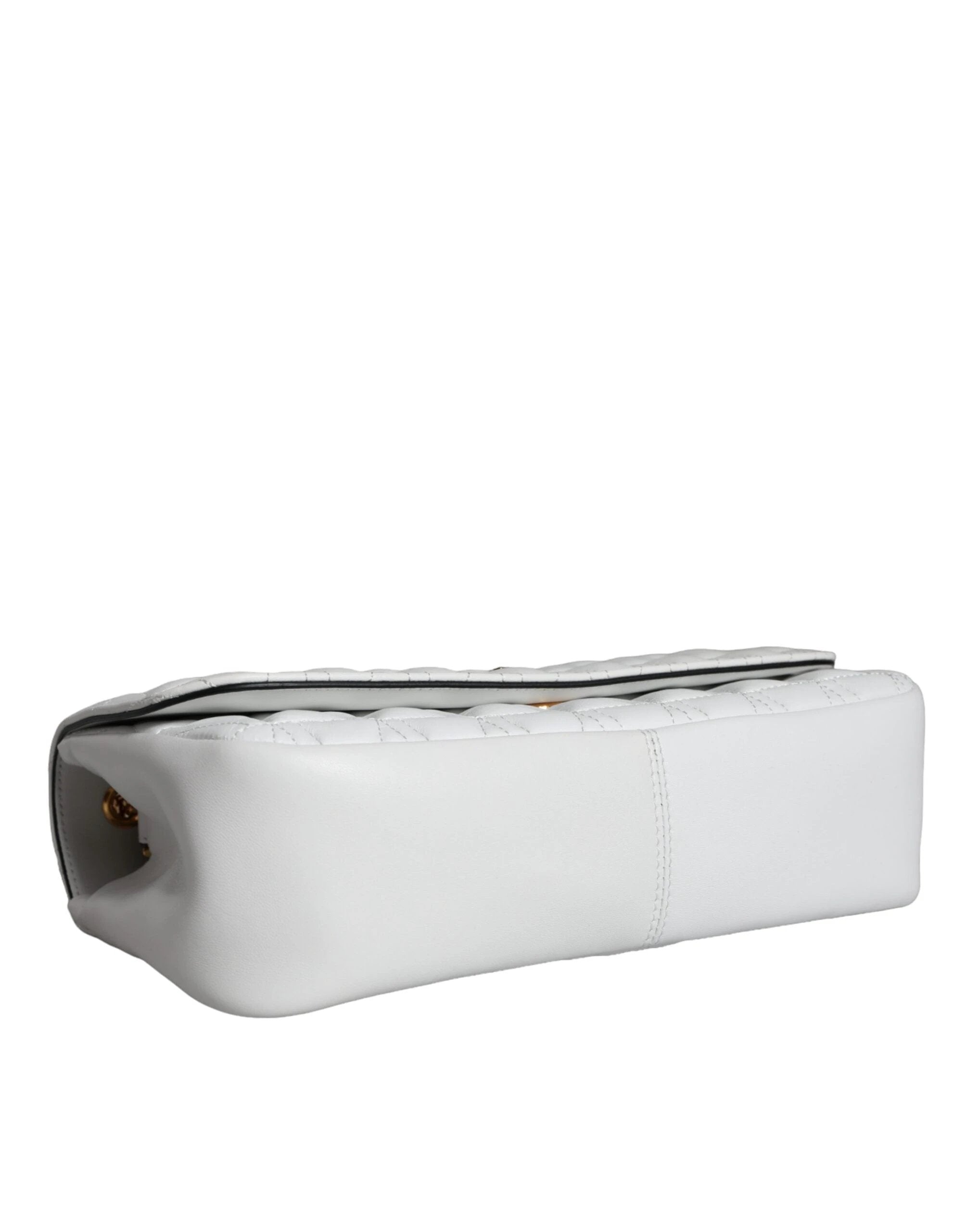 Versace White Mini Nappa Leather Crossbody Shoulder Bag by Versace