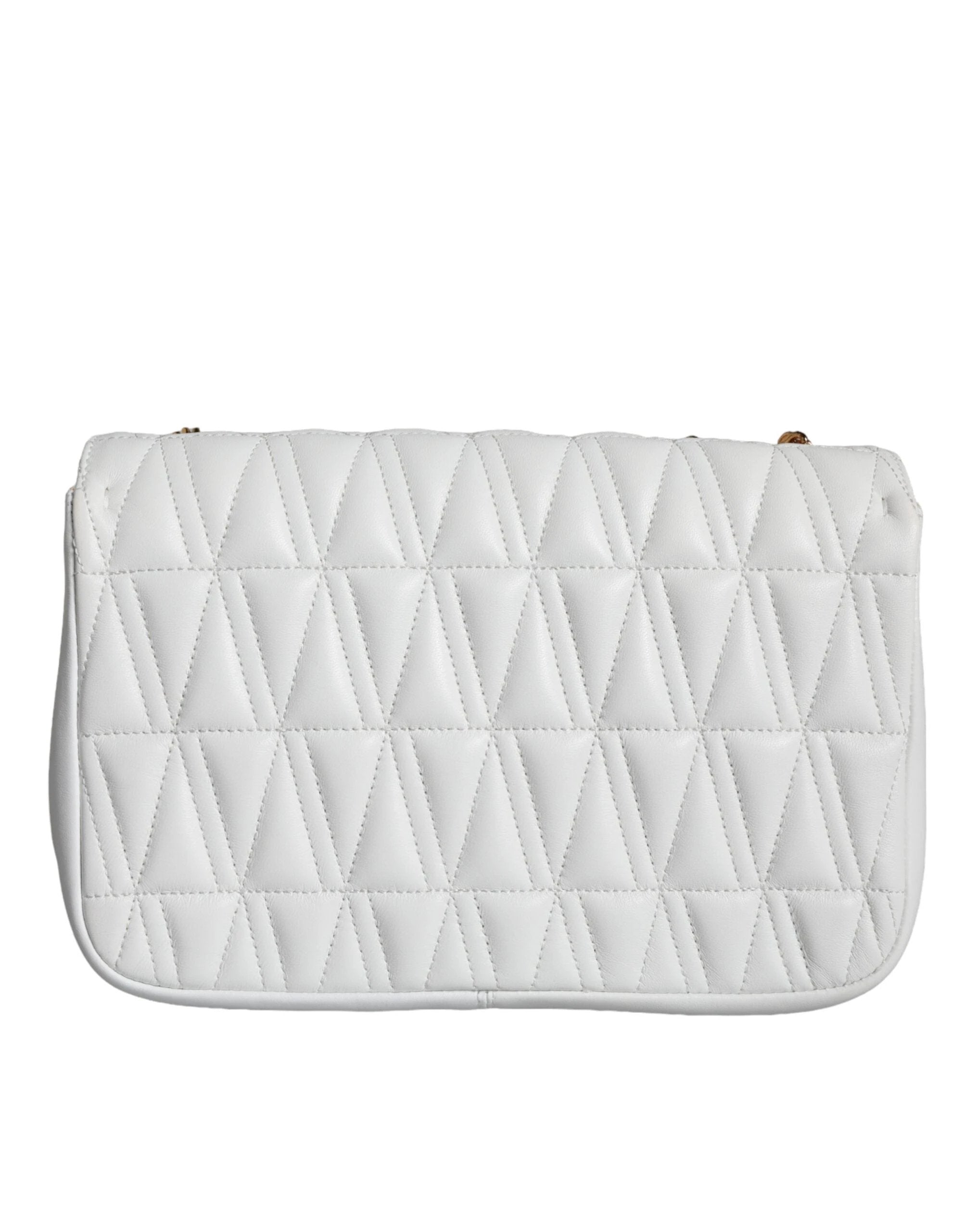 Versace White Mini Nappa Leather Crossbody Shoulder Bag by Versace