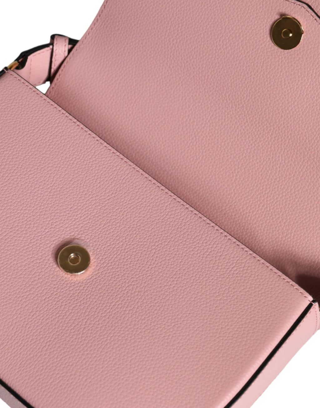 Versace Pink Grainy Calf Leather Logo Crossbody Shoulder Bag by Versace