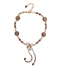 Dolce & Gabbana Gold Tone Brass Crystal Embellished Belt by Dolce & Gabbana