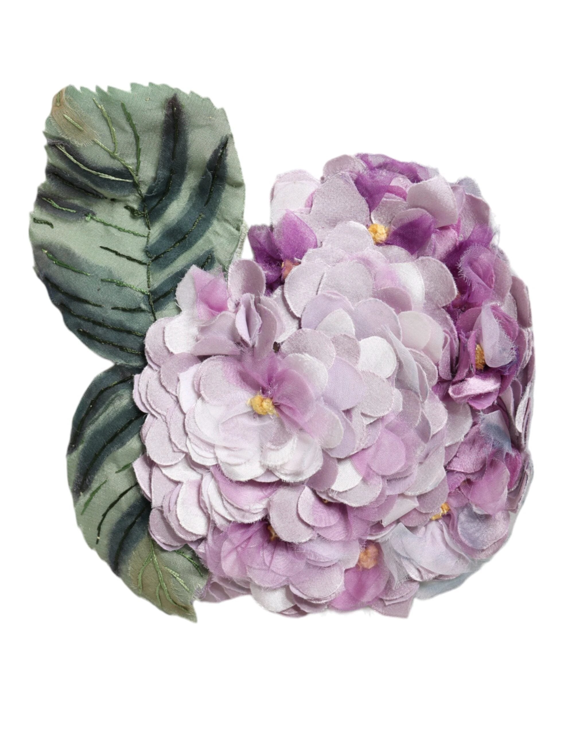 Dolce & Gabbana Multicolor Hydrangea Gold Brass Pin Brooch by Dolce & Gabbana