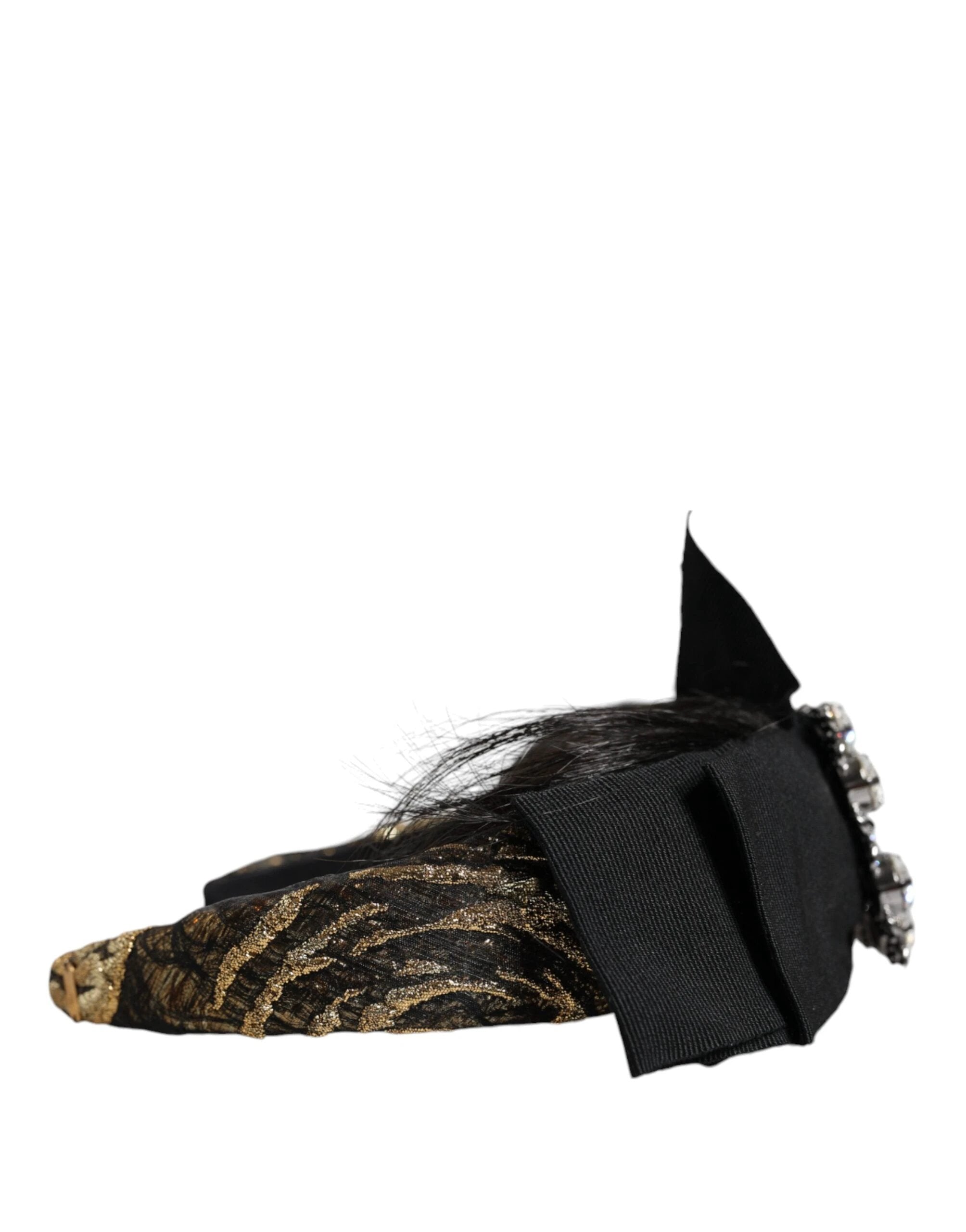 Dolce & Gabbana Black Hair Parrucchiera Crystal Headband Diadem by Dolce & Gabbana