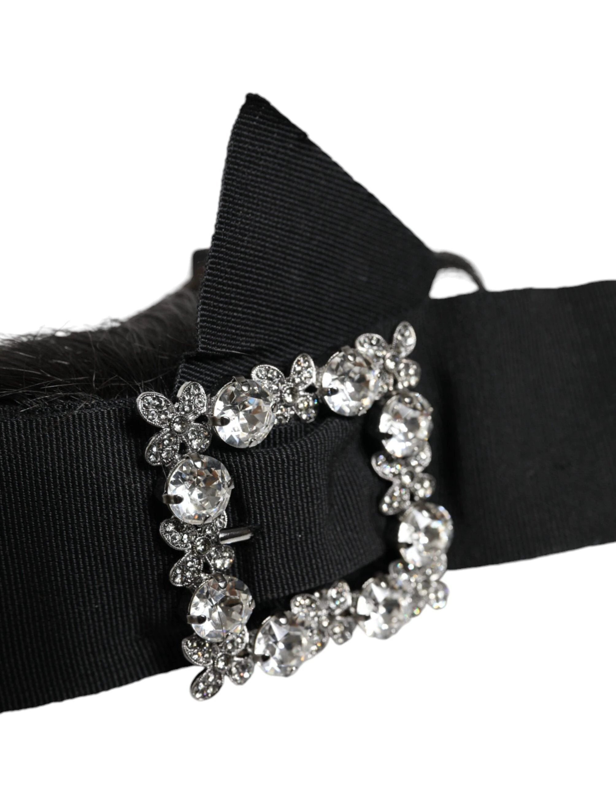 Dolce & Gabbana Black Hair Parrucchiera Crystal Headband Diadem by Dolce & Gabbana